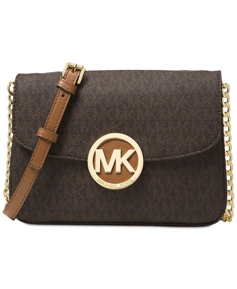 michael michael kors fulton flap gusset crossbody|Michael Kors Women's Fulton Signature PVC Flap Gusset .